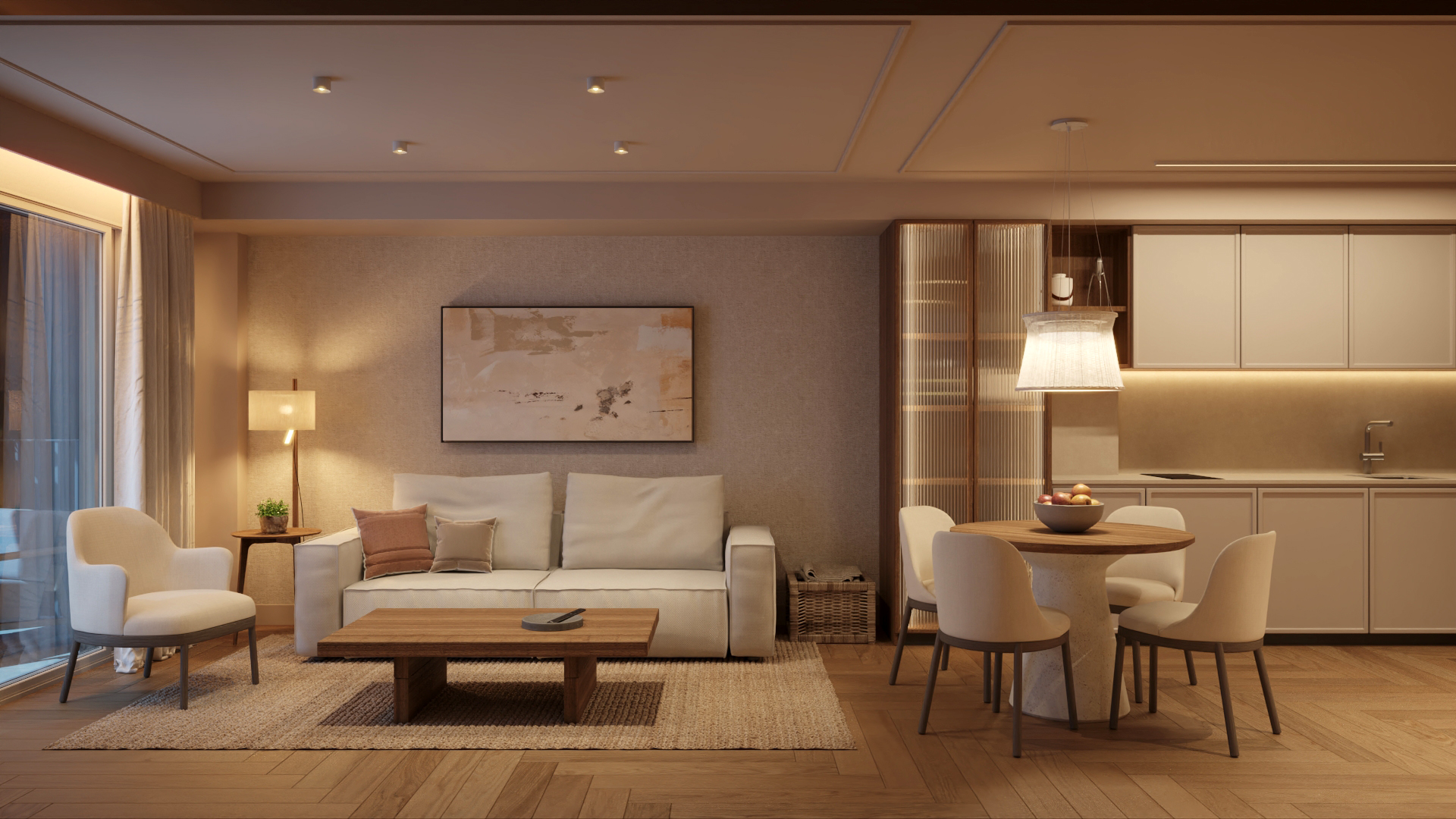 Senior Living White Investing Infografia interior noche