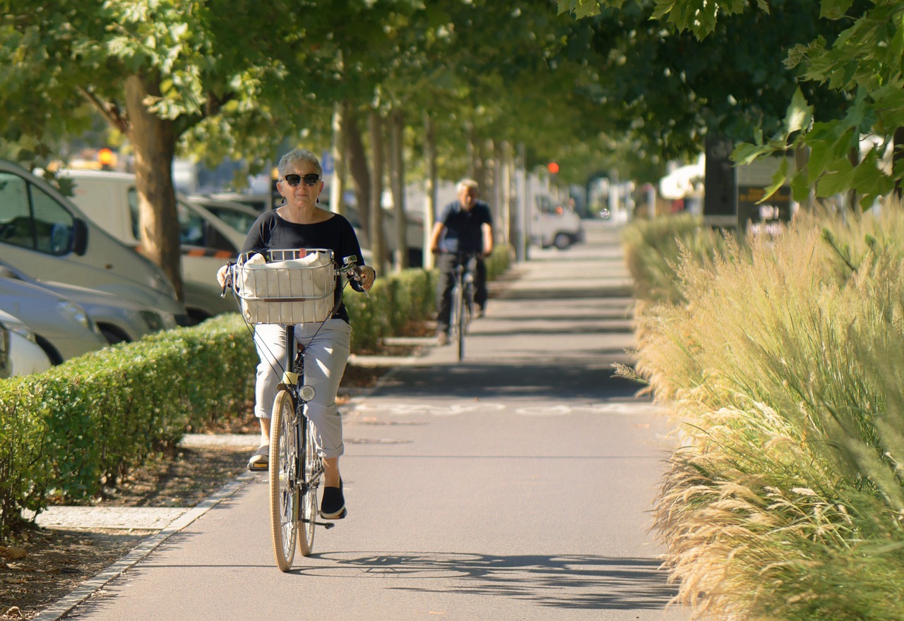 mujer bici